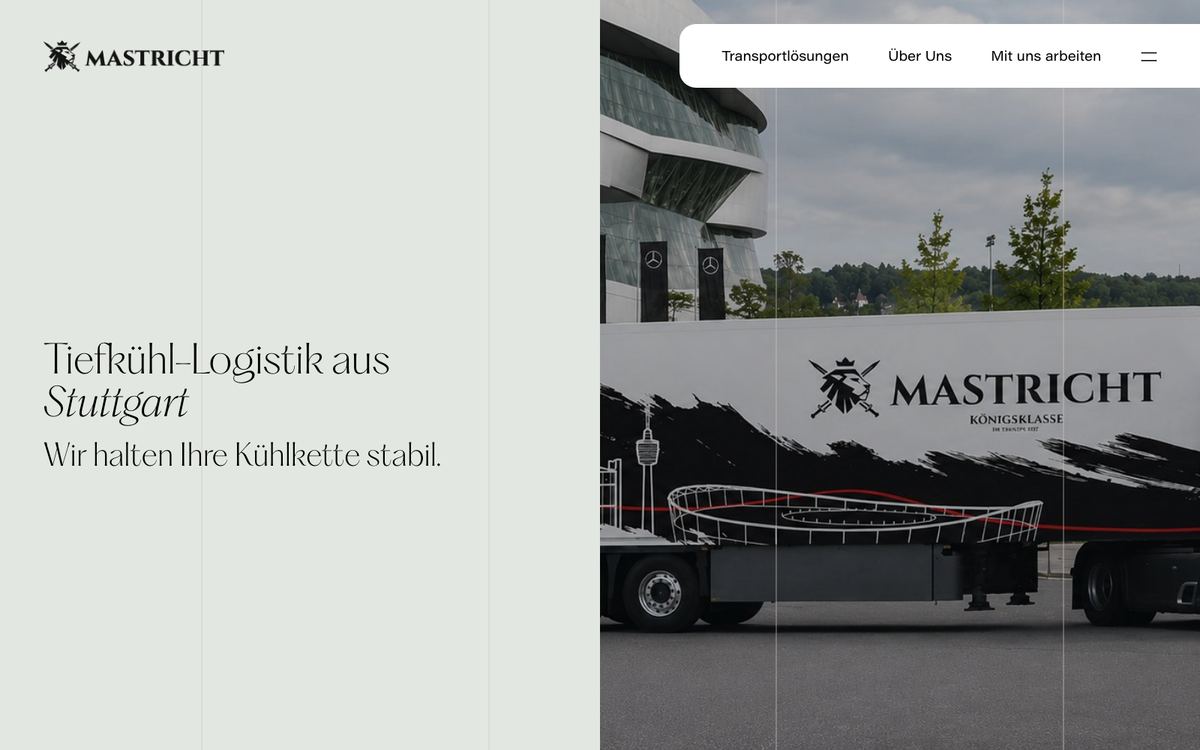 Startseite von Entwurf B