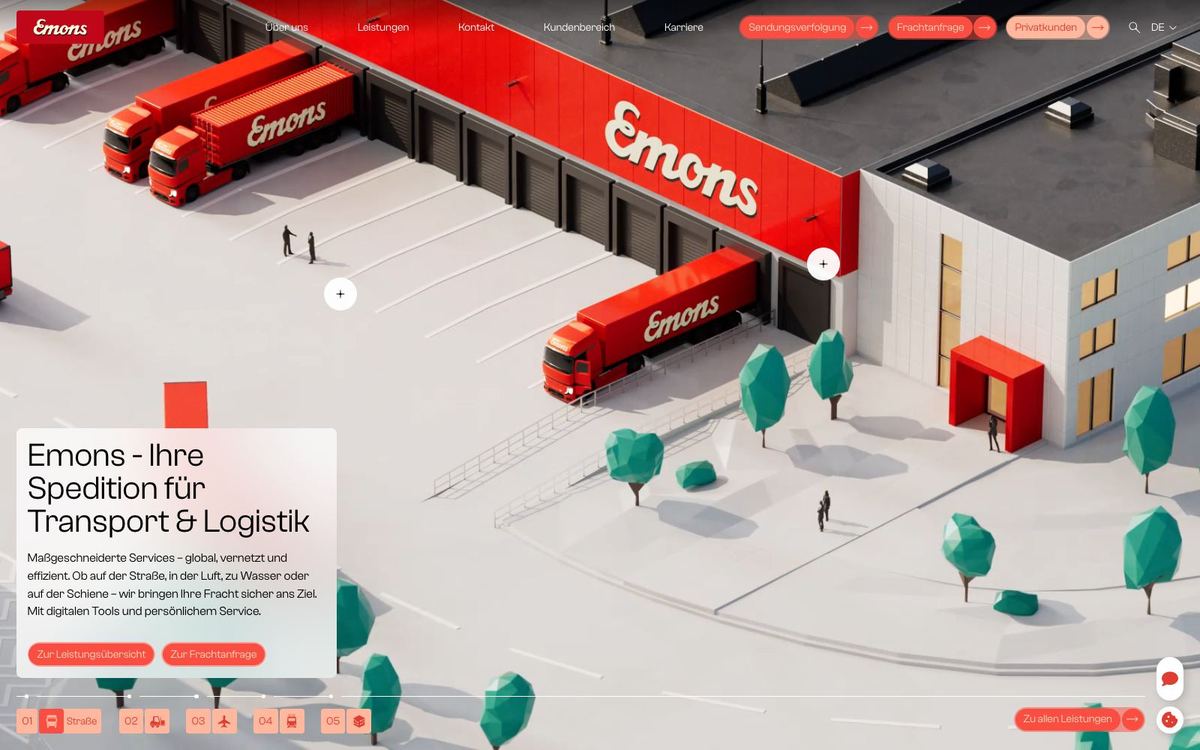 Startseite von Emons Spedition